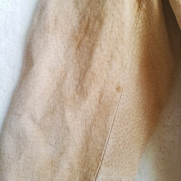 Passport Tan Raw Hide Leather Suede Jacket - Picture 5 of 6